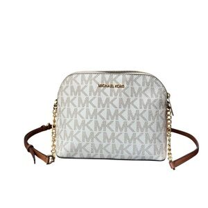 Michael Kors Cindy LG Dome Crossbody Bag (Vanilla)